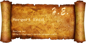 Hergert Enid névjegykártya